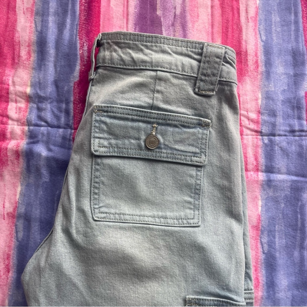 Light Blue denim Cargo Jeans size  5 - Picture 9 of 9